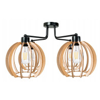 BERGE Závesná lampa DRONE 4xE27 - DREVENÁ GUĽA 2