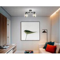 BERGE Závesná lampa DRONE 4xE27 - SKLENENÁ KOCKA