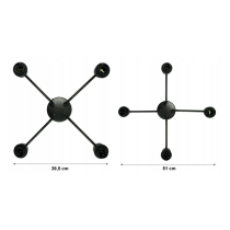 BERGE Závesná lampa DRONE 4xE27 - SKLENENÁ KOCKA