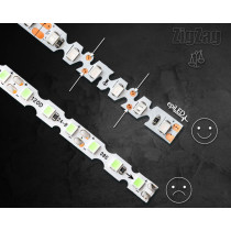 epiLED – 5m LED pásik ZigZag – 7W, 120xSMD, 6.5mm, IP20, 12V DC - Denná biela (WH) / 6500°K