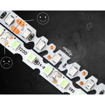 epiLED – 5m LED pásik ZigZag – 7W, 120xSMD, 6.5mm, IP20, 12V DC - Denná biela (WH) / 6500°K