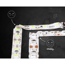 epiLED – 5m LED pásik ZigZag – 7W, 120xSMD, 6.5mm, IP20, 12V DC - Teplá biela (WW) / 3000°K