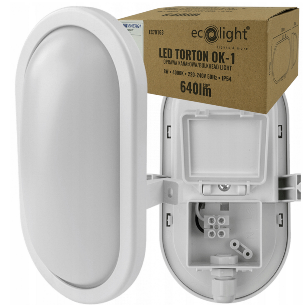 BERGE LED kanálová lampa 8W - 230V - 4000K - IP54