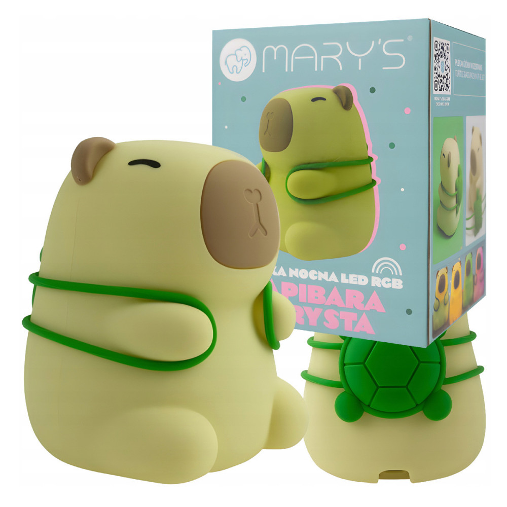BERGE RGB LED nočné svetlo  nabíjateľné pre deti capybara 3000k