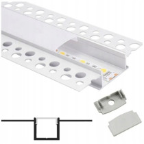 BERGE Hliníkový profil 2m eloxovaný široký pre sadrokartón - 22mm