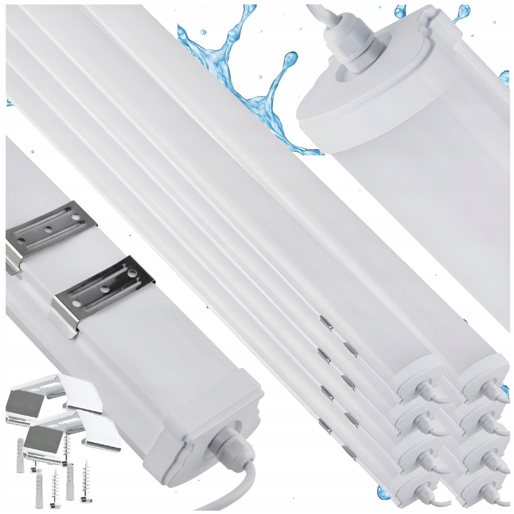 BERGE 8x LED dielenská lampa 70W 150cm 7000lm 230v