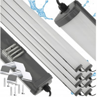 BERGE 8x LED stropné svietidlo 60W 6600lm 120cm 230v - neutrálna biela