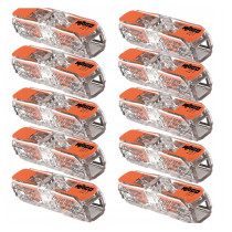 BERGE 10x rýchlokonektor wago 221-2411 priechodný 2x4mm