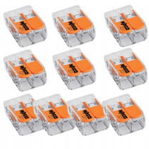 BERGE 10x wago rýchlokonektor, montážny konektor 2x0,2-4 mm2, elektrická sada