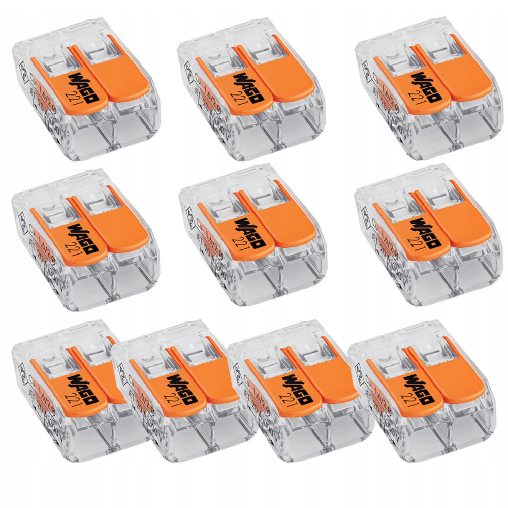 BERGE 10x wago rýchlokonektor, montážny konektor 2x0,2-4 mm2, elektrická sada