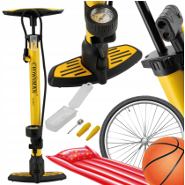 CROWNMAN Podlahová pumpa na kolo a auto s manometrem