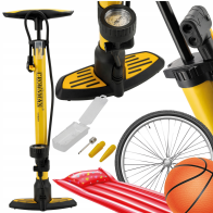 CROWNMAN Podlahová pumpa na kolo a auto s manometrem