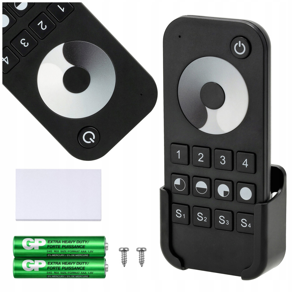 BERGE Diaľkové ovládanie stmievača pre LED pásiky COB mono rf rádiové diaľkové ovládanie 4 zóny dotykové