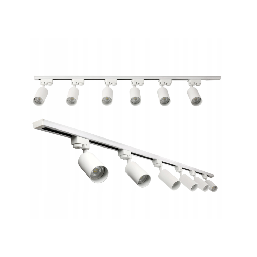 BERGE LED koľajnica 2m + 6x GU10 bodové žiarovky - sada