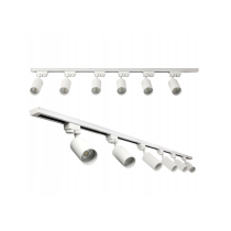 BERGE LED koľajnica 2m + 6x GU10 bodové žiarovky - sada