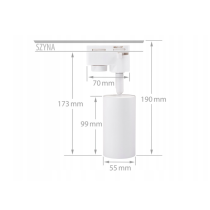 BERGE LED koľajnica 2m + 4x GU10 bodové žiarovky - sada