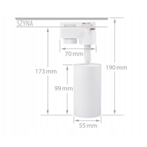 BERGE LED koľajnica 2m + 6x GU10 bodové žiarovky - sada