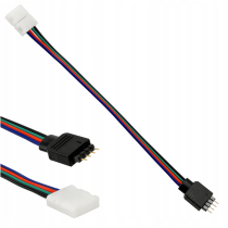 BERGE Konektor pre LED pásky - RGB - 10mm - 4pin - pások / kontroler