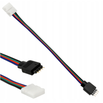 BERGE Konektor pre LED pásky - RGB - 10mm - 4pin - pások / kontroler