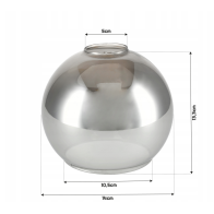 BERGE Stropné LED svietidlo so sklenenou fóliou 2xE27 - dymové