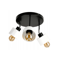 BERGE LED nástenné okrúhle svietidlo 3xE27 KÚBIK WHITE