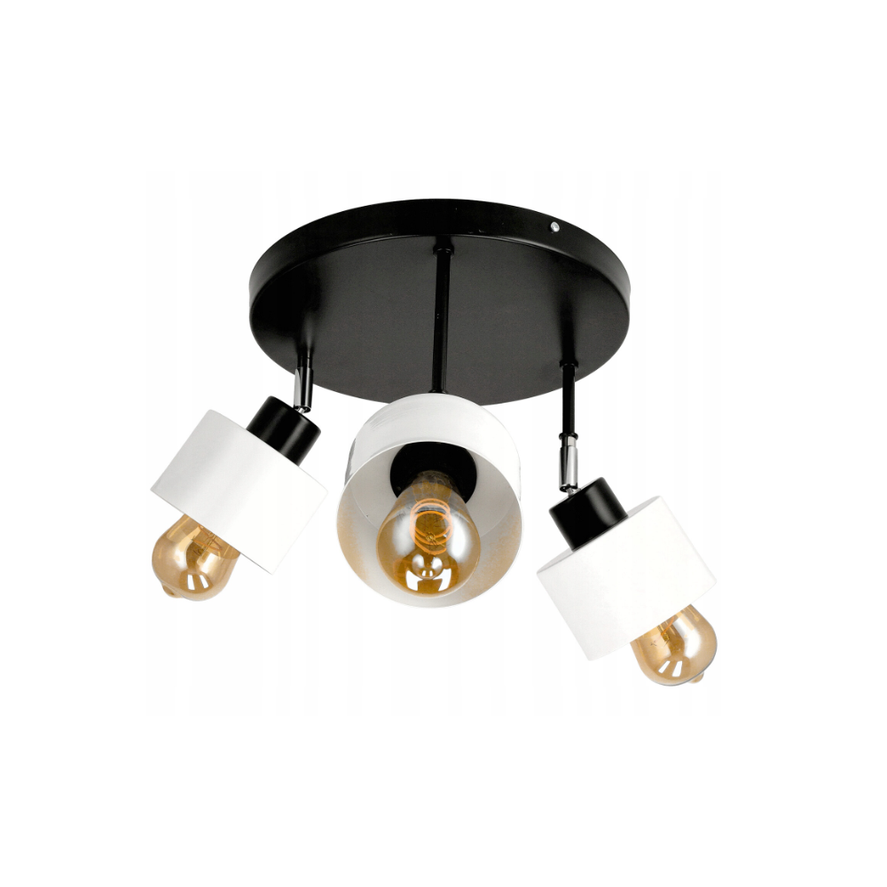 BERGE LED nástenné okrúhle svietidlo 3xE27 KÚBIK WHITE