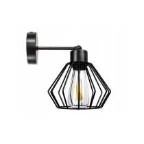 BERGE Nástenná lampa - kinkiet - E27 - BRYLANT - čierna