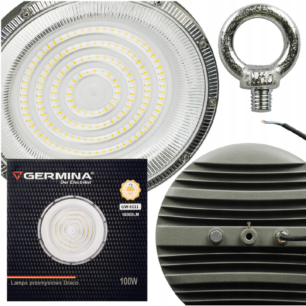 Germina LED UFO priemyselné svietidlo 100W - 10000lm - studená farba