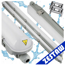 BERGE 2x hermetická LED lampa Philips 22W 2400lm 4000K 120cm do garáže