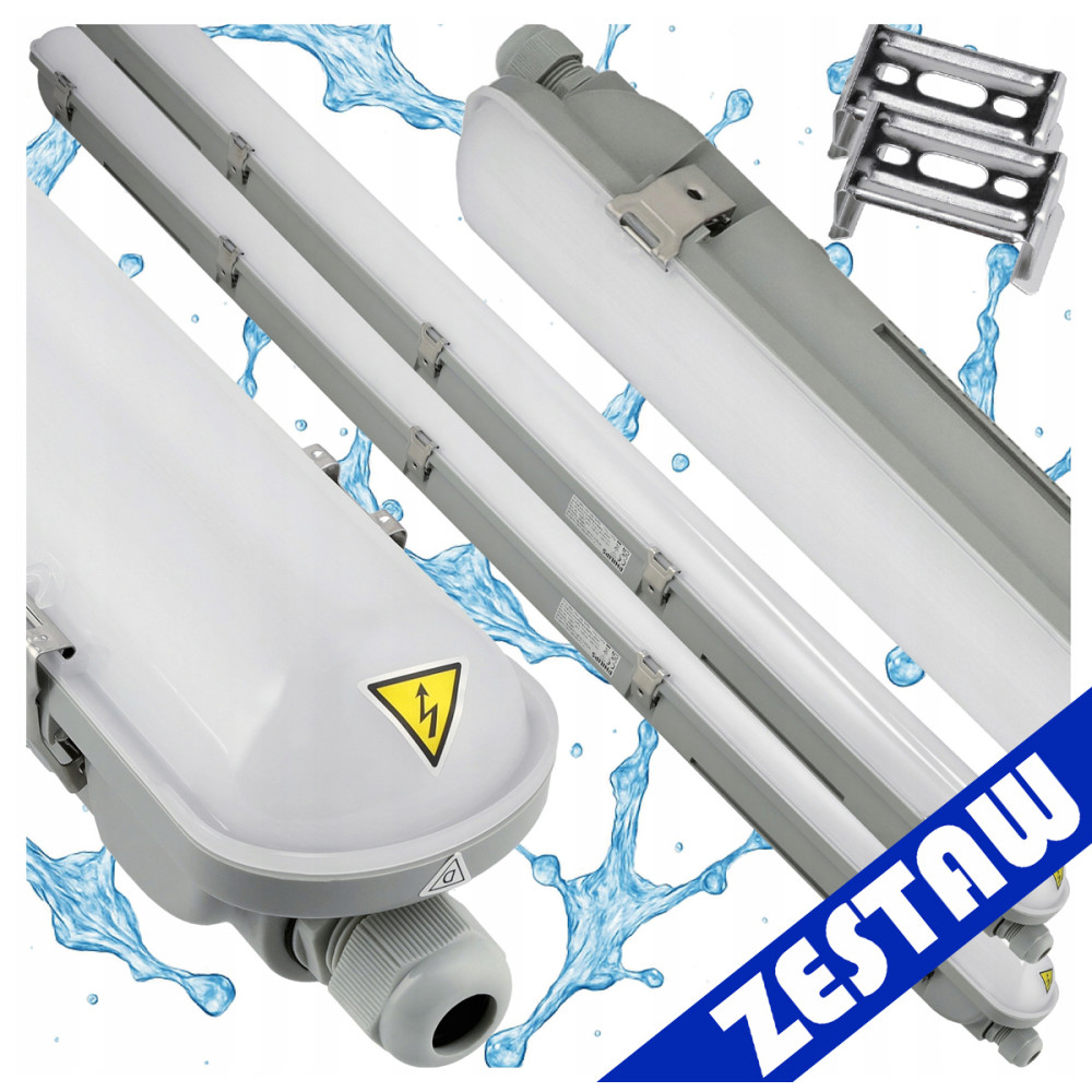 BERGE 2x hermetická LED lampa Philips 22W 2400lm 4000K 120cm do garáže