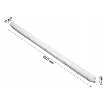 BERGE 2x Philips LED hermetické svietidlo 31W 3500lm 4000K 150cm do garáže