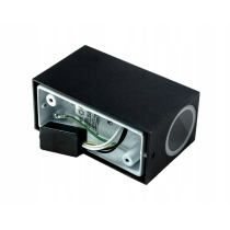 BERGE Záhradná nástenná lampa, vonkajšia, 2x GU10, hliník, čierna, IP44