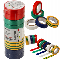 BERGE 10x Izolačná páska 15 mm x 0,13 mm 10 m - mix farieb