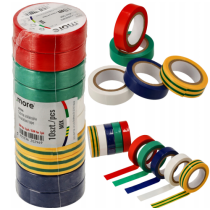 BERGE 10x Izolačná páska 15 mm x 0,13 mm 10 m - mix farieb