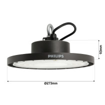 BERGE LED priemyselná lampa UFO High Bay 70W 10500lm 4000K IP65 PHILIPS 116°