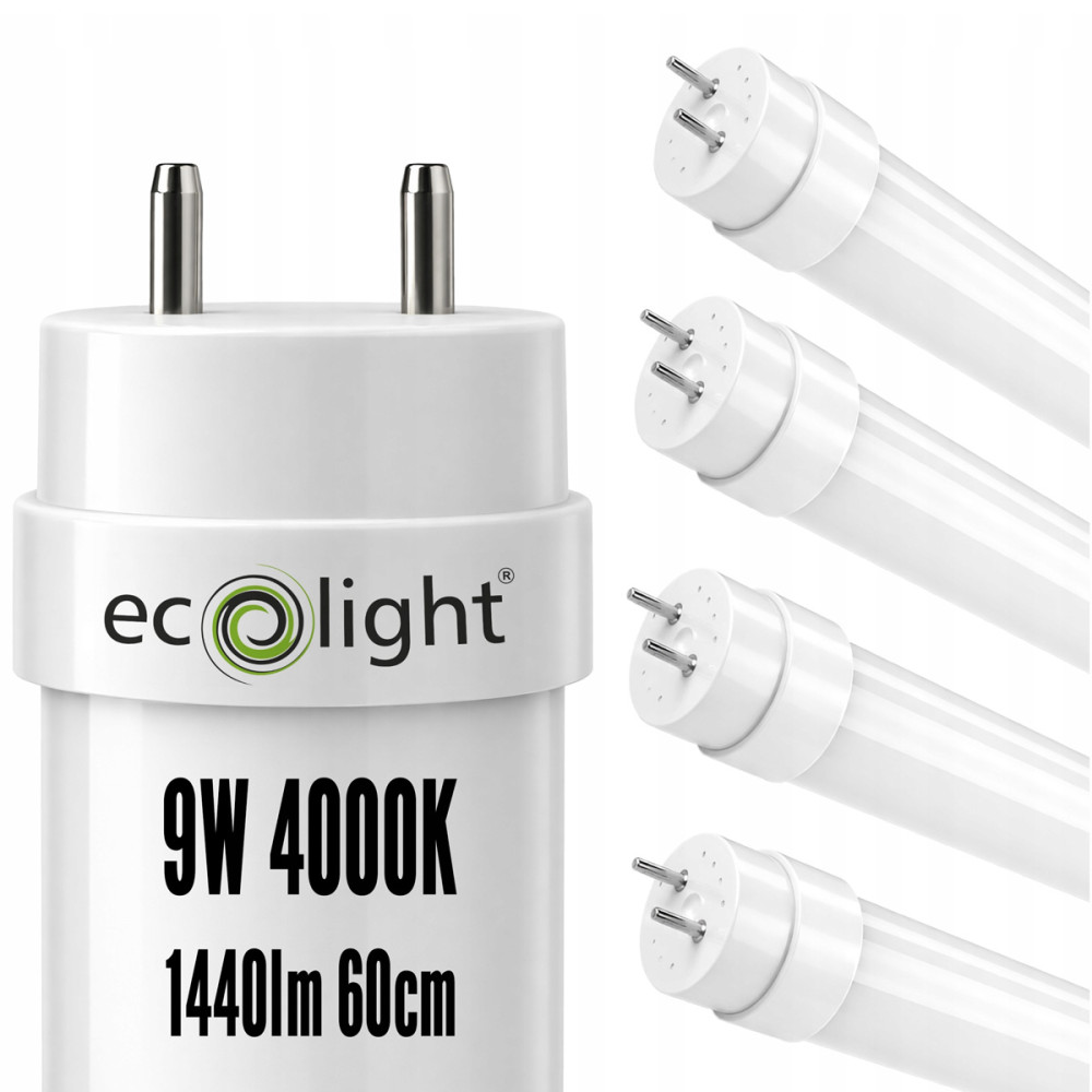 ECOLIGHT 4x LED trubicové svetlo 60cm 9W 1440lm neutrálna biela 4000k