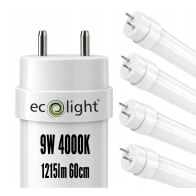 ECOLIGHT 4x LED žiarivka t8 9W 1215lm 60cm 4000k neutrálna biela