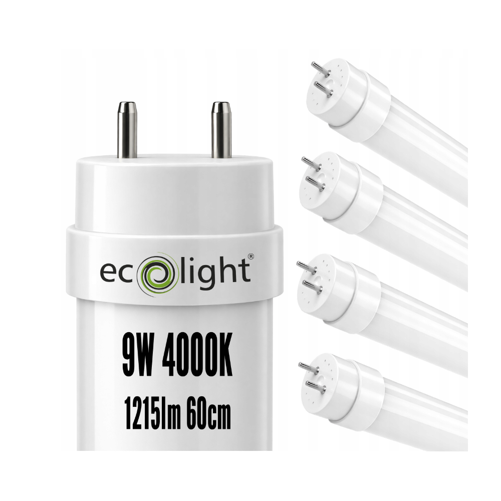 ECOLIGHT 4x LED žiarivka t8 9W 1215lm 60cm 4000k neutrálna biela