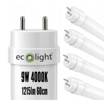 ECOLIGHT 4x LED žiarivka t8 9W 1215lm 60cm 4000k neutrálna biela