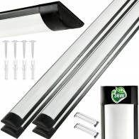 BERGE 4x LED garážová lampa 120cm 36W 3600lm čierna 4500k