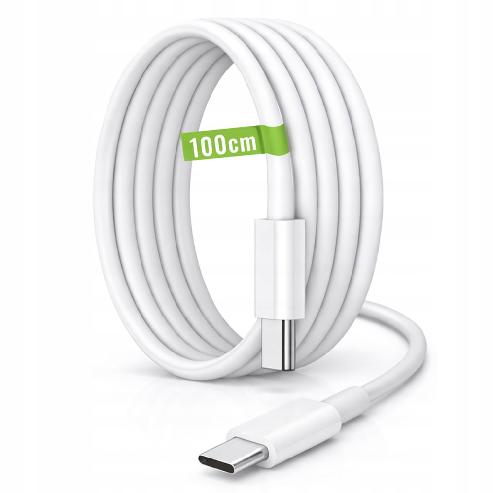 BERGE 1m sieťový kábel usb-c - usb-c 20W biely na nabíjanie a prenos dát