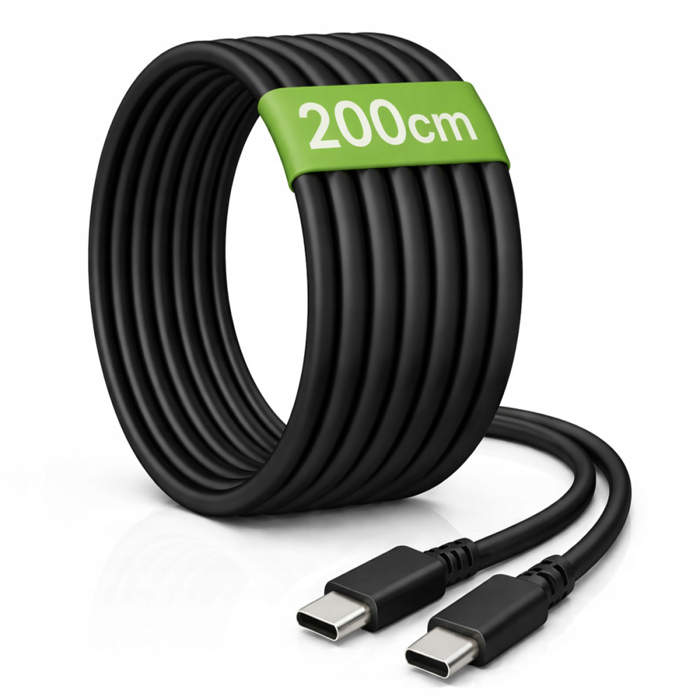 BERGE 2M sieťový kábel usb-c - usb-c 20W, čierny, na nabíjanie a prenos dát