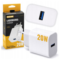 BERGE Nabíjačka cube fast usb a biela sieťová 20W pre telefón