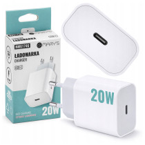 BERGE Nabíjačka cube fast usb-c biela sieťová 20W pre telefón