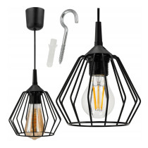 BERGE Závesný stropný lumper LED E27 nastaviteľný 0-100 cm hliníkové tienidlo