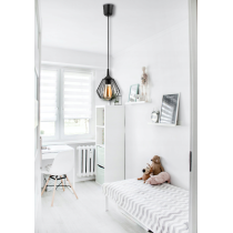 BERGE Závesný stropný lumper LED E27 nastaviteľný 0-100 cm hliníkové tienidlo