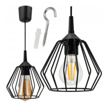 BERGE Závesný stropný lumper LED E27 nastaviteľný 0-100 cm hliníkové tienidlo