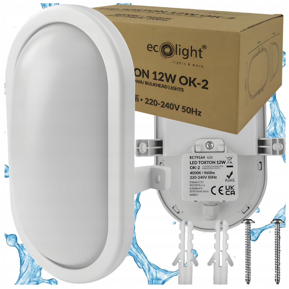 ECOLIGHT LED kanálové svietidlo do garáže, dielne, suterénu 12W neutrálne ip54