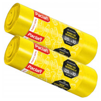 BERGE 2x paclan 120l vrecia na odpad na triedenie - 10 ks - žlté plastové kovové