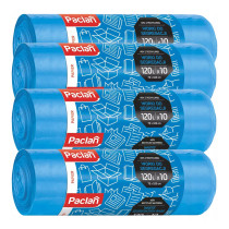 BERGE 4x vrecia na odpad 120l 10 ks modré na triedenie papiera paclan bag